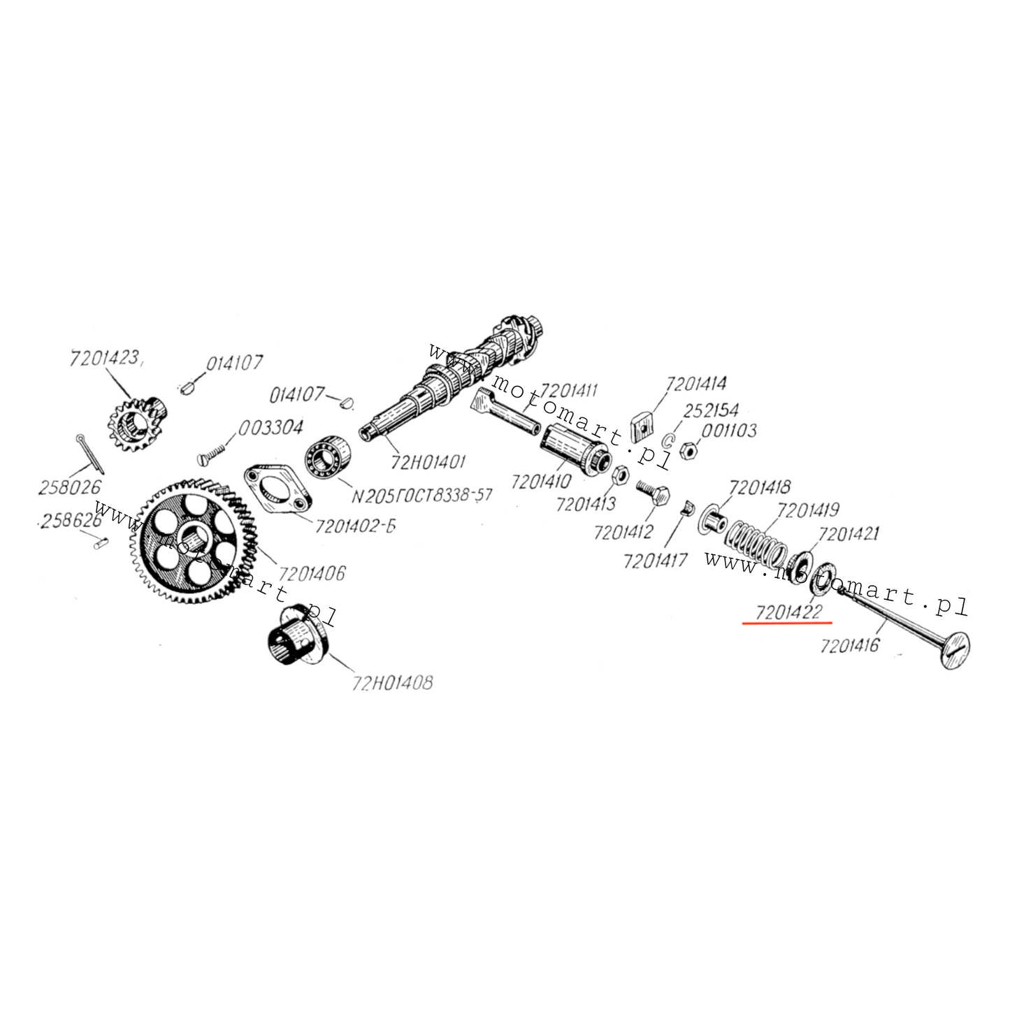 Uszczelka korkowa sprężyny zaworów Ural K-750 zawory zawór podkładka