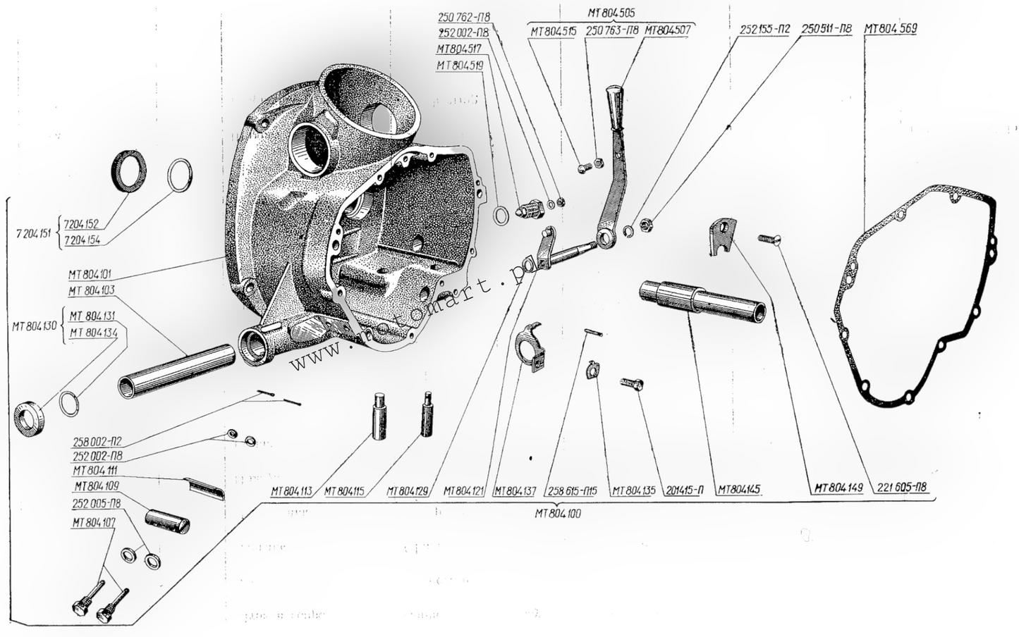 Widełki skrzynia biegów ze wstecznym Dniepr MT przesuwka WODZIK (3szt)