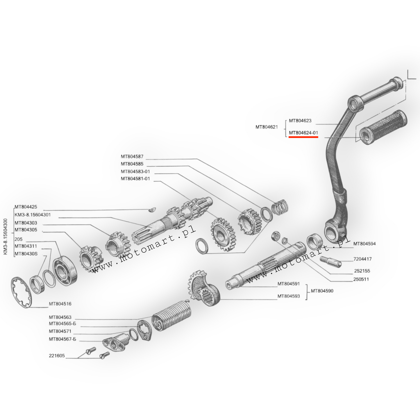 Guma kopniaka Dniepr MT K750 Ural M72 gumka na starter startera kopniak