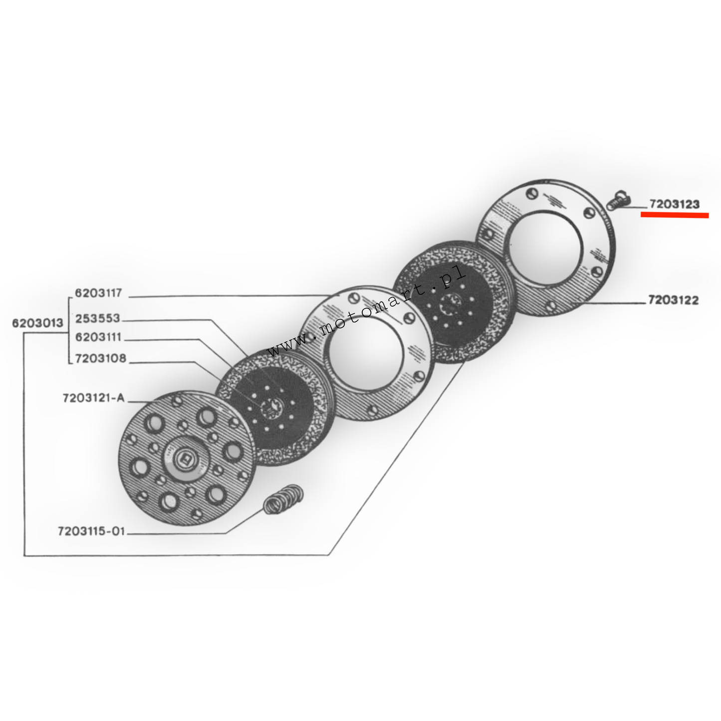 Śruby sprzęgła Dniepr K750 M72 Ural szruby śrubki śruba tarczy ORYGINAŁ