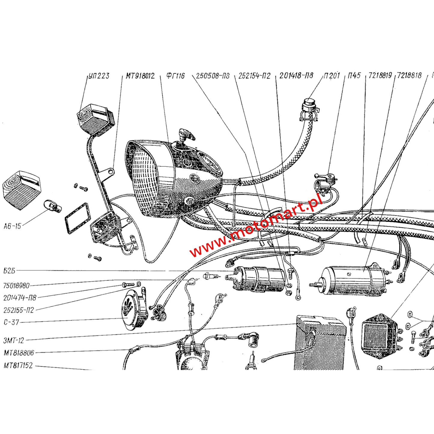 Kluczyk stacyjka lampa Dniepr, K-750, Ural, M-72 stacyjki zapłon Klucz