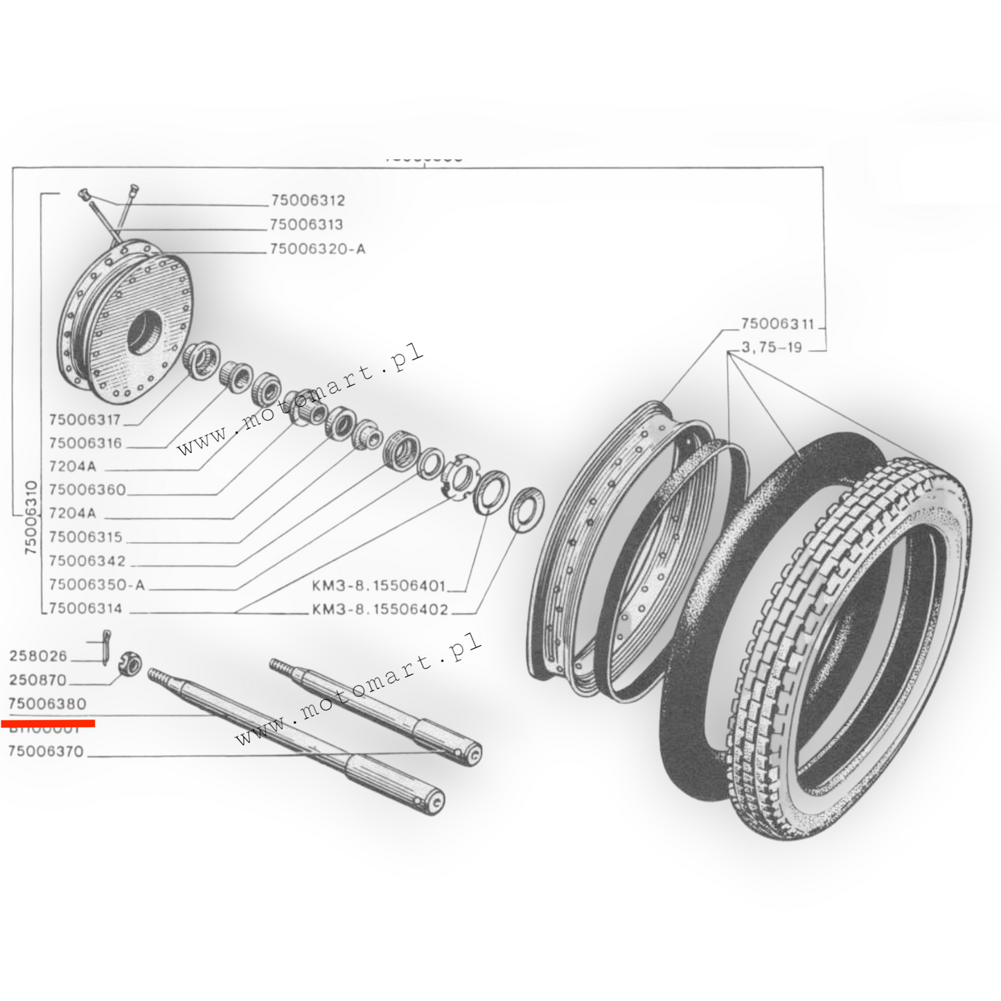 Oś koła tył Dniepr Ural K750 M72 Irbit MT tyłna os OŚKA TYLNEGO kola
