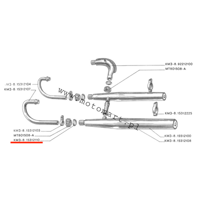 Dnieper MT exhaust elbow gasket, exhaust elbow washer