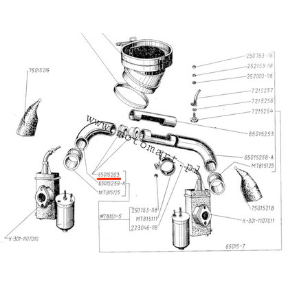 Inner rubber box K750 Dnieper Mt Ural