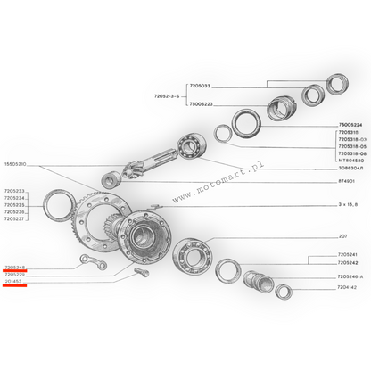 SCHRAUBEN + SICHERHEITSDIFFERENTIAL K750 URAL DNIEPR Trägerscheiben Zahnrad