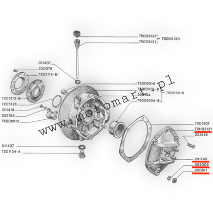 M10 Dnieper MT K750 Differentialdeckel Lager Antriebswellenabdeckung NEU