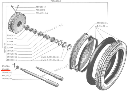 REAR AXLE NUT URAL Dniepr MT M72 K750 rear AXLE rear AXLE drum valance