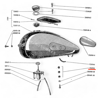 Gumka pod zbaornak K750 Dnaepr Mt M72 Ural rama bak guma uszczelka podkładka