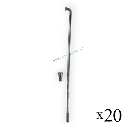 URAL SPEICHEN, SPEICHENNIPPELNIPPEL, FELGENVENTILE, WEISS - 40 Stück