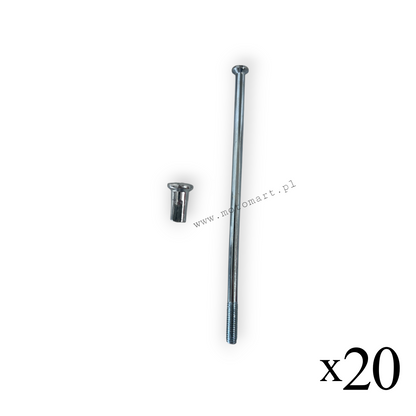 URAL SPEICHEN, SPEICHENNIPPELNIPPEL, FELGENVENTILE, WEISS - 40 Stück
