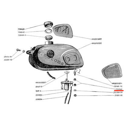 Gumka pod zbaornak K750 Dnaepr Mt M72 Ural rama bak guma uszczelka podkładka