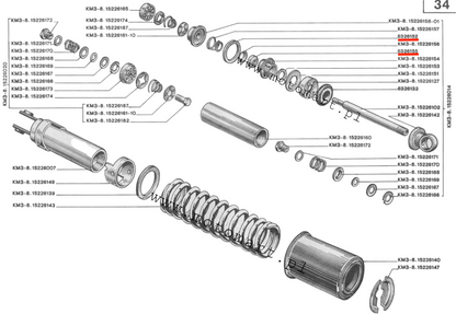 Shock absorber seals Dnieper MT K750 Ural shock absorber symering